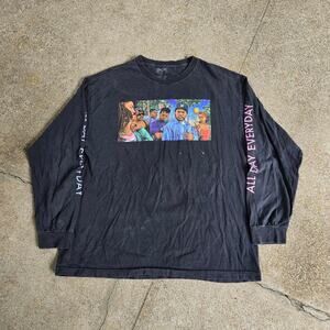 Vtg Y2k DGK All Day Ice Cube Movie Scene Montage Graphic Longsleeve Tee Shirt XL